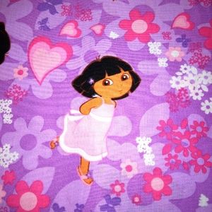 FABRIC Dora The Explorer, Dora Hearts and Flowers CP33342 licensed 2009